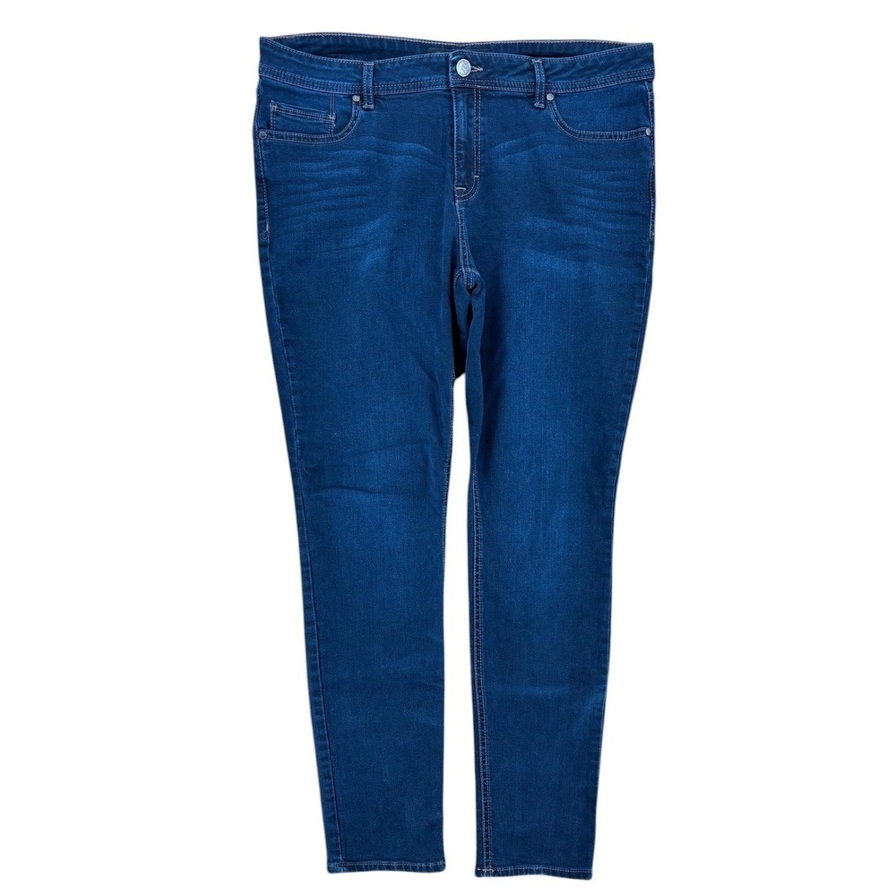 Jordache Womens Size 16 Skinny Fusele‎ Blue Denim Jeans